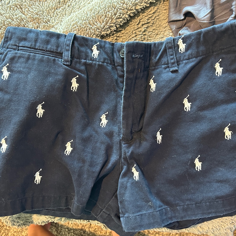 Women’s Polo, Ralph Lauren shorts, navy and white